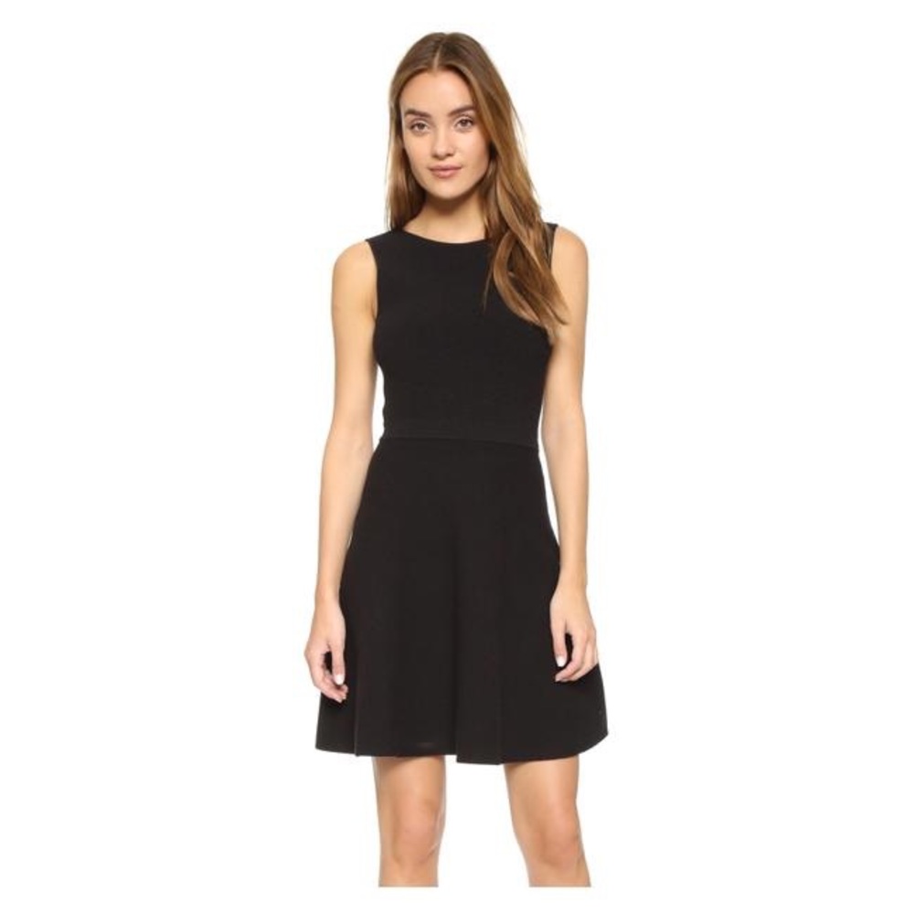 Theory Black Radnee Fit & Flare Dress Size S